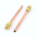 uxcell アクセスバルブ　エアコン　冷凍　サービス　チューブ　2個入　116mm長さ　 6mm OD