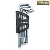 ハスキー磁気Tamperproof Torx l-keyセット(9個)