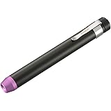 オーム(OHM) 電機 LED UVブラックライト ペン型 375nm レジン硬化 ペット尿検出 単4形乾電池2本 クリップ付き 懐中電灯 黒 LHA-UV375/1-K2 08-1039