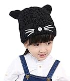 Snoneニット帽 可愛い耳付き帽子 ニット キャップ ねこ耳 猫耳 ベビー用ハット 赤ちゃん キッズ 帽子 男の子 女の子 男女児 秋冬 防寒