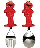 Sesame Street Elmo Toddler Fork & Spoon Set - colors as shown, one size by Munchkin [並行輸入品]