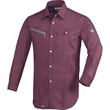 ジーベック XEBEC/長袖シャツ/パナマ現場服 長袖シャツ カラー：70_エンジ サイズ：S 品番：2193