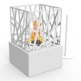 Regal Flame Bruno Fire Pit Ventlessテーブルトップポータブルバイオエタノール暖炉 White ET7002WHT