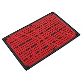 X AUTOHAUX フロアマット ペダルレストフットレスト カートラックフロアマット ユニバーサル 22.8x14.8x1 cm ブラック レッド