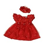 zloliaベビー服秋冬フラワーガールズ幼児キュートプリンセスページェントレッドレースドレス 70 レッド