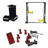 ARCADORA 1/64ガレージ修理ツールセットABSモデルカーディスプレイジオメトリックブラック