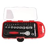 F Fityle 38点セット　ラチェット ソケット ビット ハンドル 修理工具　スクリュードライバ　