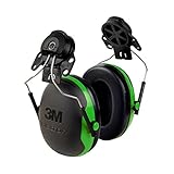 3M Peltor X-Series Cap-Mount Earmuffs, NRR 21 dB, One Size Fits Most, Black/Green X1P3E (Pack of 1) 