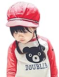 (ビグッド)Bigood 赤ちゃん ベビー帽子 子供ハット 野球帽 キャスケット ワークキャップ キッズ 可愛い 女の子 カジュアルキャップ 日よけ お出かけ（レッド・54cm）