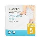 ジュニアおむつサイズ1パック5必須の26 (Waitrose) (x 6) - Junior Nappies Size 5 essential Waitrose 26 per pack (Pack o