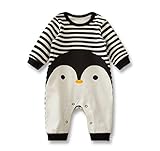 SMT おしゃれなキッズ服 ロンパース (ペンギン, 66cm)