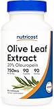 Nutricost オリーブ葉エキス（20％オレウロペイン）750mg、90カプセル - 非遺伝子組み換え（Non-GMO）、グルテンフリー