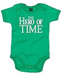 (時のヒーロー) The Hero Of Time, プリント　ベビースーツ - グリーン/白 12-18 ヶ月
