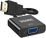 HDMI VGA 変換 アダプタ，SADAMNG HDMI to VGAアダプター，ラップトップ、PC、モニター、1080Pプロジェクター、