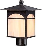 Nuvo Lighting 60/5655 Canyon Post One Light Lantern 100-watt Outdoor Porch and Patio Lighting with H