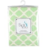 Ben & Noa Fitted Bassinet Sheet Flannel, Green Lattice by Ben & Noa