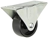 Shepherd General Duty Series 2-1/2 Diameter Polyolefin Wheel Single Race Rigid Caster, 4-3/8 Length 