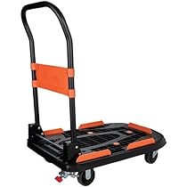 トラスコ中山 樹脂台車 カルティオ (新型) 折畳 スチールストッパー付