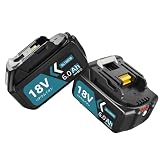 VANKO 互換 マキタ 18v バッテリー 6.0Ah大容量 2個セット マキタ バッテリー 18v BL1815N BL1820B BL1830B BL1850Bなど対応可能 LEDランプ残量表示 BMS基板搭載 多数保護機能付き PSE、CEマーク認証取得済み 3億円のPL保険付 ブルー