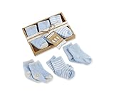 Baby Aspen Cozy Toes Three-Pair Chenille Sock Set, Blue, 0-6 Months by Baby Aspen