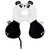 EZ GLAM　ベビ―寝具 ピロー 首枕 ネックピロー 赤ちゃん ヘッドレスト 頭部、首サポート 旅行枕 ベビ―クッション ベビ―布団 首サポート (パンダ)