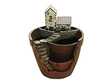 SeleCreate 植木 鉢 プランター フラワー ポット ガーデニング 多肉植物 寄せ植え 水抜き穴 付き (家1)