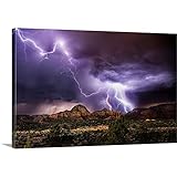 スコット・Stulbergプレミアムシックラップキャンバス壁アート印刷題名Lightning Storm Overセドナ、アリゾナ 30" x 20" 2454834_24_30x20_none