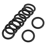 uxcell シールOリング　シリコンOリング　オイルフィルター　ガスケット　　ブラックラバー　 17mm x 12mm x 2.5mm　10個入り