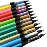 Copeflap 色えんぴつ メタリック 色鉛筆 メタリックカラー グリッター 金 銀 銅 蛍光色 (24色)