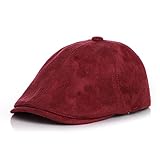 Petit Bella ベレー帽 キッズ 春秋用 子供 女の子 男の子 帽子 ハンチング 帽子 紳士 ハット 赤ちゃん キャップ カジュアル コットン スエード 4 Colors (レッド)