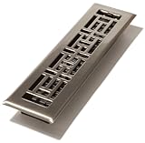 Decor Grates AJH212-NKL 2-Inch by 12-Inch Oriental Floor Register, Brushed Nickel by Decor Grates (I