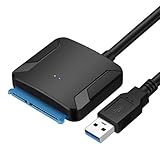 SATA USB 変換ケーブル 外付けHDD用 3.5インチ & 2.5インチ対応 UASP高速転送アダプター 5Gbps SATA USB3.0ケーブル PS4 / Windows/Mac/Linux/Chrome OS対応 (電源アダプター付属なし)