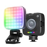 NEEWER ENTRY LEVEL VERSION RGBビデオライト マグネット式 撮影用 126個LED フルカラー 調光可能 3000K-9000K CRI80+ 小型 クリップ式 ミニパネル 2000mAh充電式 3つコールドシュー/三脚用1/4"ネジ付属 10種照明効果 自撮り/メイク//ビデオ会議/YouTube/TikTok撮影用 RGB126