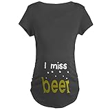CafePress – I MissビールマタニティダークTシャツ – コットンマタニティTシャツ、Cute & Funny妊娠Tee カラー: ブラック