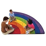 レインボー行コーナーKids Rug 6' ホワイト 1266