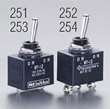 エスコ 単極双投 トグルスイッチ 防水型 125V 10A 12mm EA940DH-254