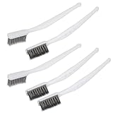 uxcell スチールワイヤーブラシ ステンレス鋼線 ブラックハンドル クリーニングツール