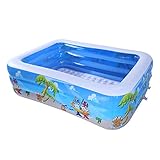 子供のインフレータブルプール ベビーバス バスタブ (ブルー)150cm*105cm*50cm