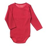デンマークの子供服ブランド FIXONII オーガニックコットン 長袖 ボディスーツ 綿１００％ レッド 86ｃｍ