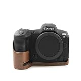 kinokoo ミラーレス一眼カメラ EOS R5/EOS R6専用ケース EOSR5/EOSR6カバー ボディー保護 ハーフケース PUレザー（コーヒー)
