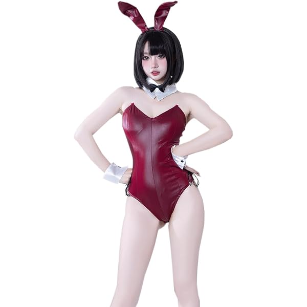 Amazon.co.jp: アウトレット エナメルバニーガール 赤コスプレ衣装