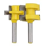 Enshey ルータービット ターン＆グルーヴ 1セット 1/4インチ 6.35mm