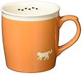 美濃焼 マグ シルエットねこ オレンジ K14203
