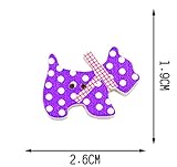 40個の赤ちゃんセーターボタンのセット漫画の装飾ボタン、犬、B（ランダムカラー）