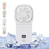 シシベラ ハンディファン 首掛け扇風機 手持ち扇風機 静音 暑さ対策 せんふうき扇風機 小型 手持ち ミニ 扇風機 ハンディ ライトグレー