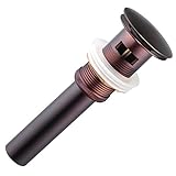 Yescom 1 5/8" Pop Up Oil Rubbed Bronze Drain W/ Overflow Bathroom Lavatory Vessel Basin Sink Faucet 
