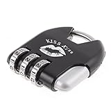 uxcell ナンバーロック　ダイヤルロック　コードロック　パスワード錠　メタル　ブラック　3桁　ミニ　1個