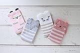 BABY tree アニマル コットン ソックス 赤ちゃん 靴下 4足 セット (1〜3歳, ピンクセット)
