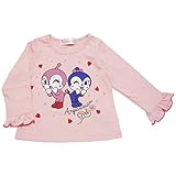 2018年 秋物 アンパンマンガール 天竺 ドキコキプリント 長袖Ｔシャツ Anpanman Girl ライトピンク◇90cm