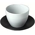 白山陶器 陶茶托 (錆巻) 湯のみ猪口 (白磁)